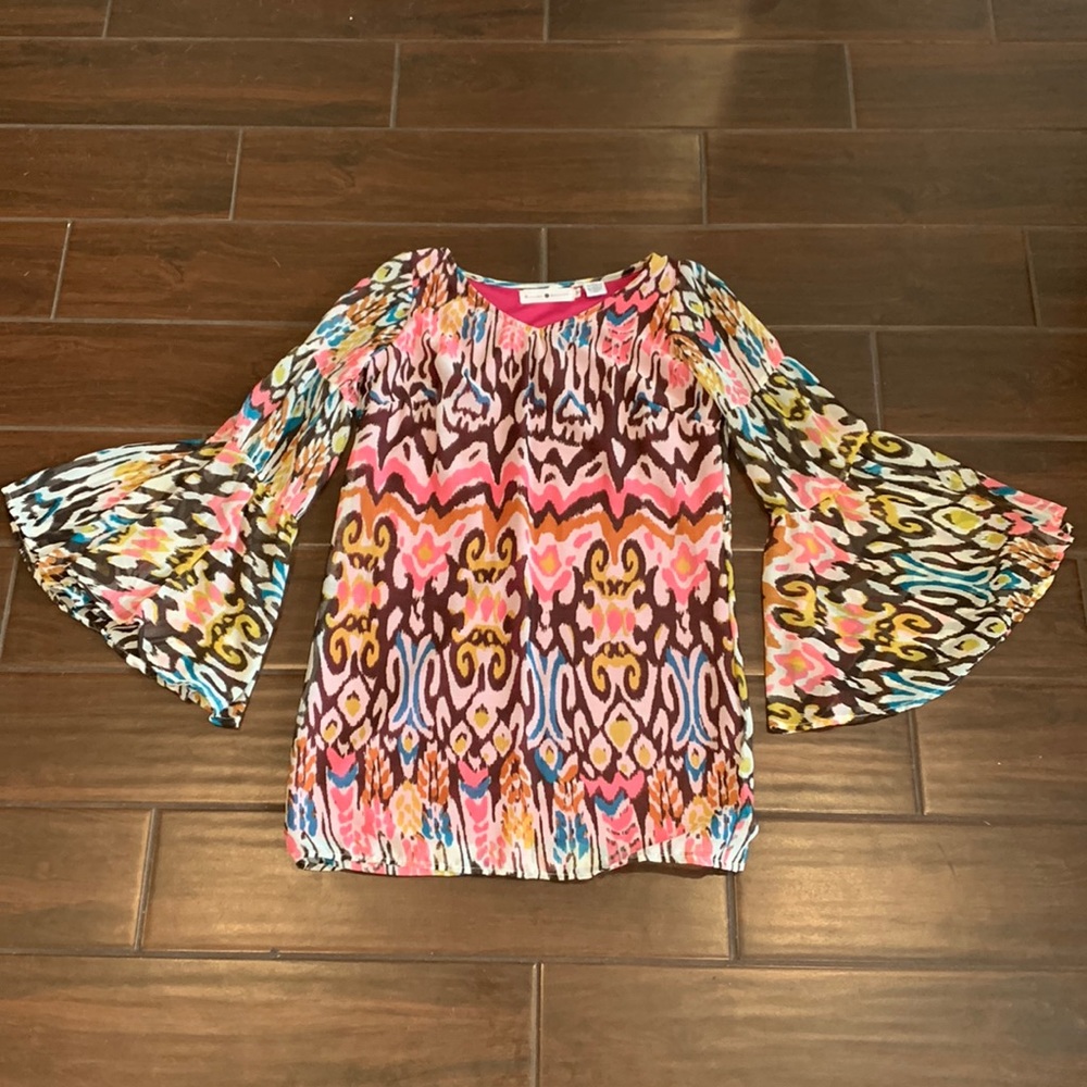 Multi-colored, above the knee dress. Size M.